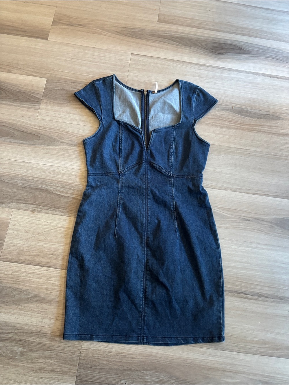 Free People Dark Blue Denim Mini Dress